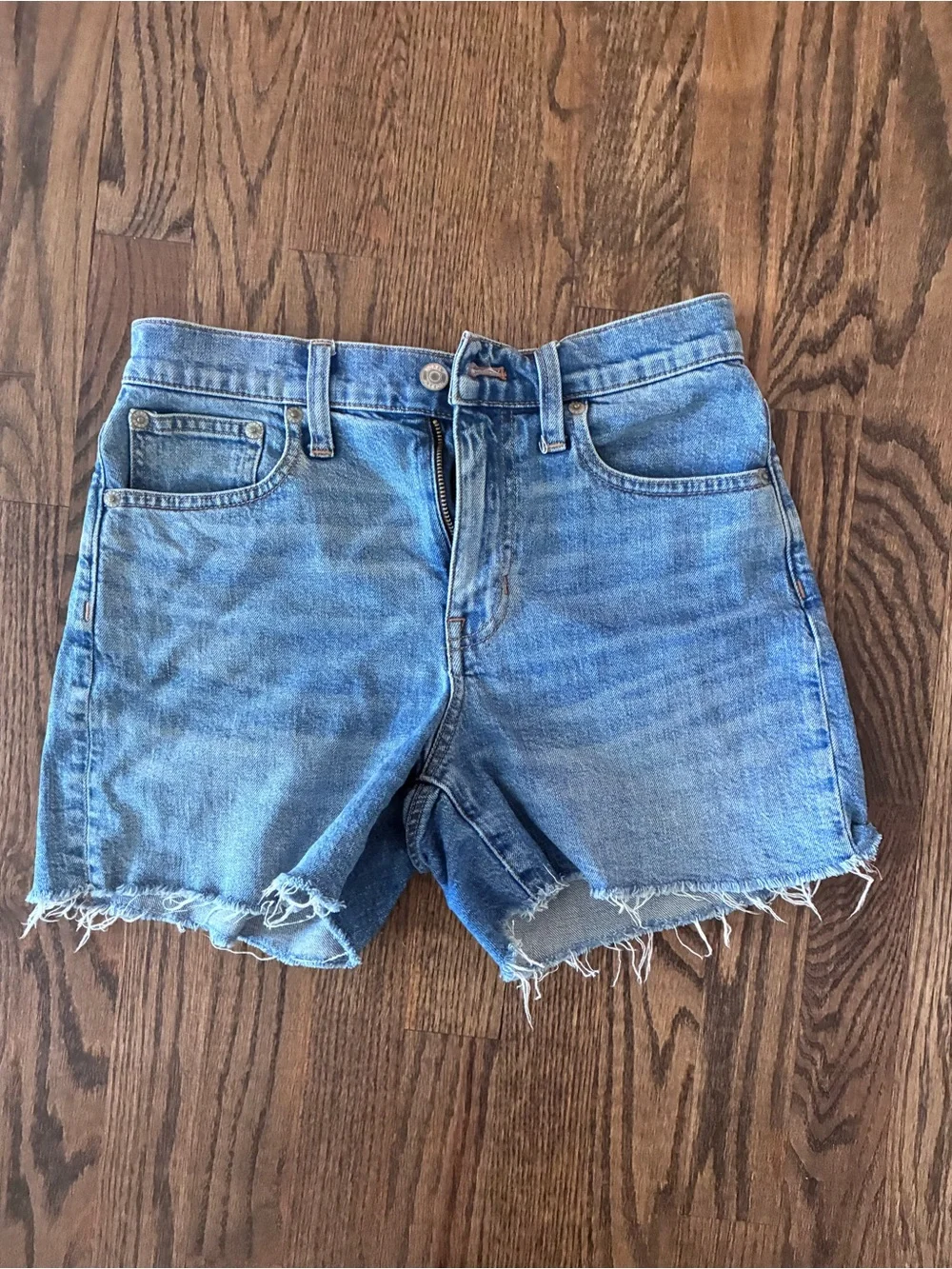 J. Crew Light Blue Distressed Denim Cutoff Shorts